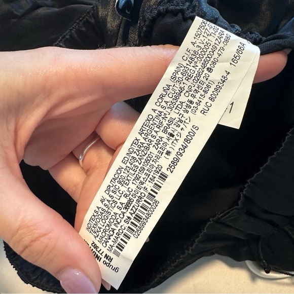 New ZARA SATIN EFFECT TROUSERS PANTS black - Picture 5 of 8